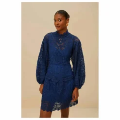 Robe Parrot Garden Guipure | Bleu marine