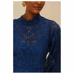 Robe Parrot Garden Guipure | Bleu marine