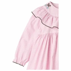 Robe Pied-de-poule Coton Bio | Rose