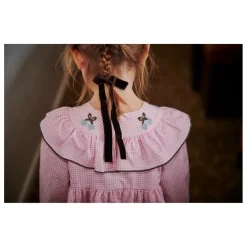 Robe Pied-de-poule Coton Bio | Rose