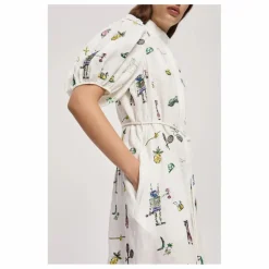 Robe Play Brodée Lin | Crème