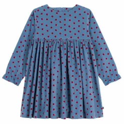 Robe Pommes Velours Côtelé | Bleu