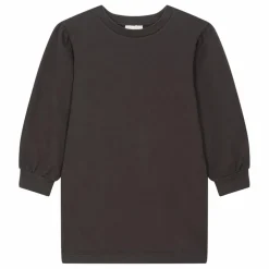 Robe Pull Fille Manches Bouffantes | Noir