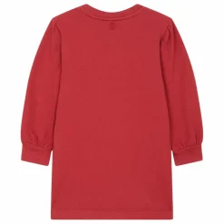 Robe Pull Fille Manches Bouffantes | Rouge cerise