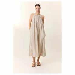 Robe Ramik Rayures Coton Bio | Ecru