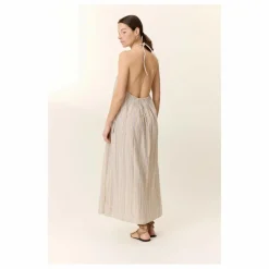 Robe Ramik Rayures Coton Bio | Ecru