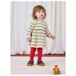Robe Rayée Côtelée Coton Bio | Ecru