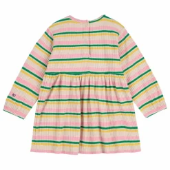Robe Rayée Côtelée Coton Bio | Ecru