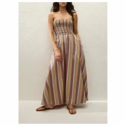Robe Rayures Anniken | Brique