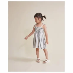Robe Rayures Coton Bio | Bleu nuit