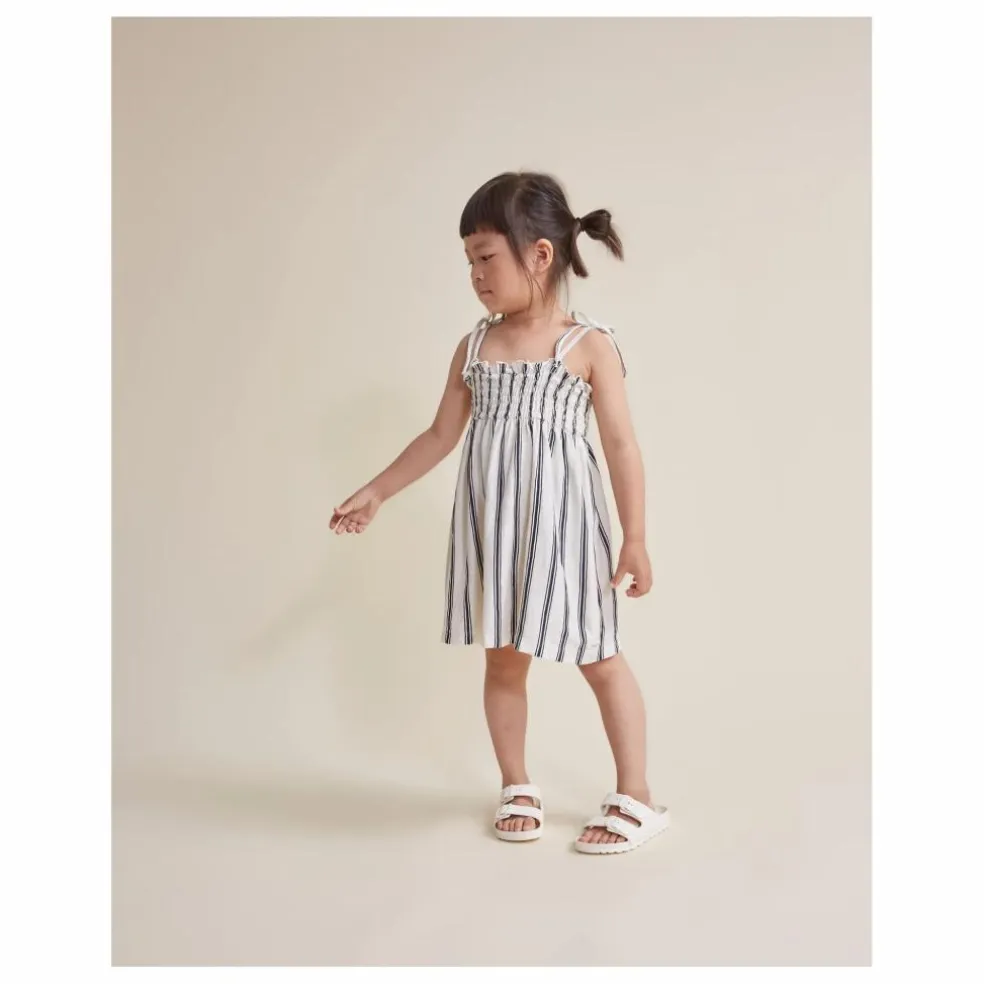 Robe Rayures Coton Bio | Bleu nuit