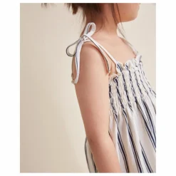 Robe Rayures Coton Bio | Bleu nuit