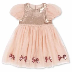 Robe Sequins Mei Tulle | Rose pâle