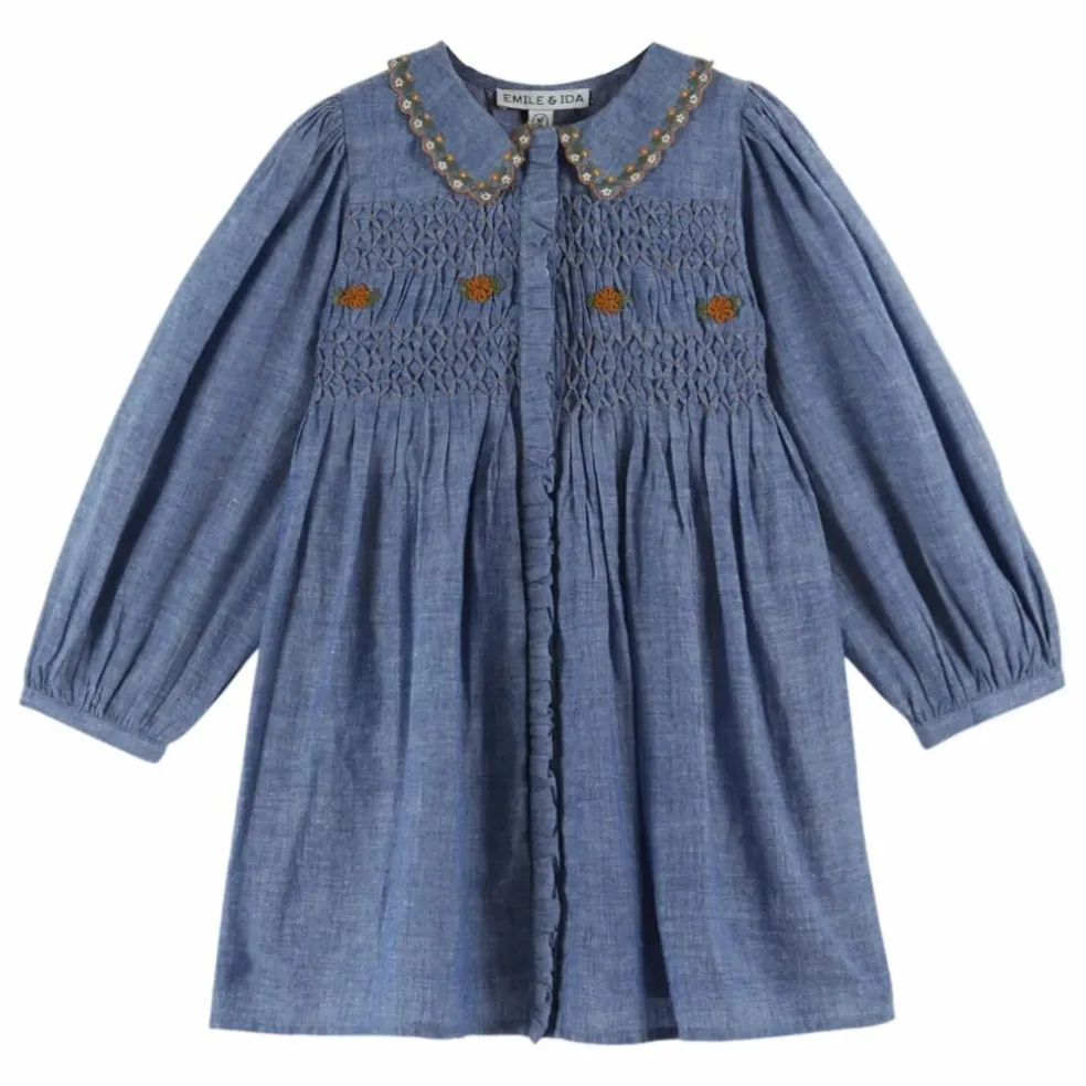 Robe Smockée | Bleu