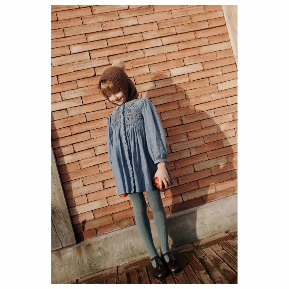 Robe Smockée | Bleu