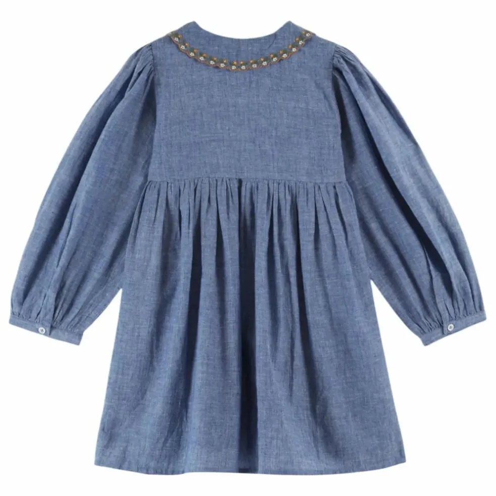 Robe Smockée | Bleu