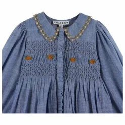 Robe Smockée | Bleu
