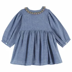 Robe Smockée | Bleu