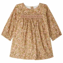 Robe Smockée Felicie Liberty Coton Bio | Mauve