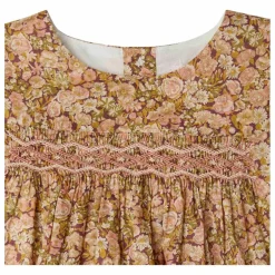 Robe Smockée Felicie Liberty Coton Bio | Mauve