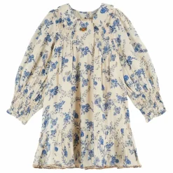 Robe Smockée Fleurie | Ecru