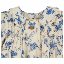 Robe Smockée Fleurie | Ecru