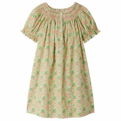 Robe Smockée Jarah Liberty Coton Bio | Ecru