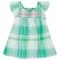 Robe Smockée Louise Carreaux | Vert