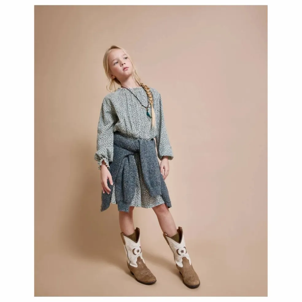 Robe Smockée Volants | Vert Cèdre