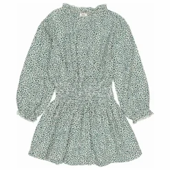 Robe Smockée Volants | Vert Cèdre