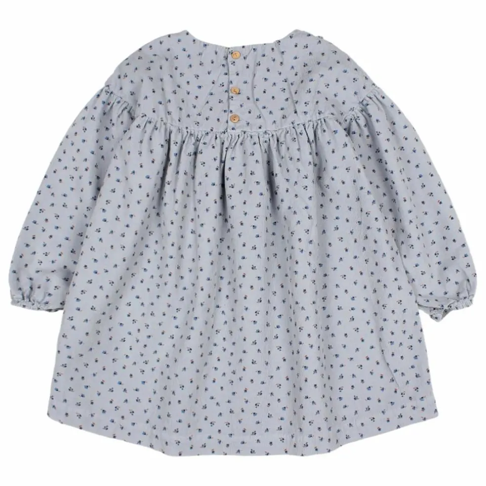 Robe Soft Velours Côtelé Coton Bio | Bleu gris