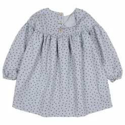 Robe Soft Velours Côtelé Coton Bio | Bleu gris