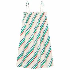 Robe Sonya Rayée Seersucker | Ecru