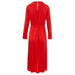 Robe Stretch Satin de Soie | Rouge