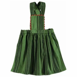 Robe Tablier Rayée Coton Bio | Vert