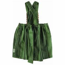 Robe Tablier Rayée Coton Bio | Vert