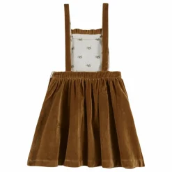 Robe Tablier Velours | Bronze