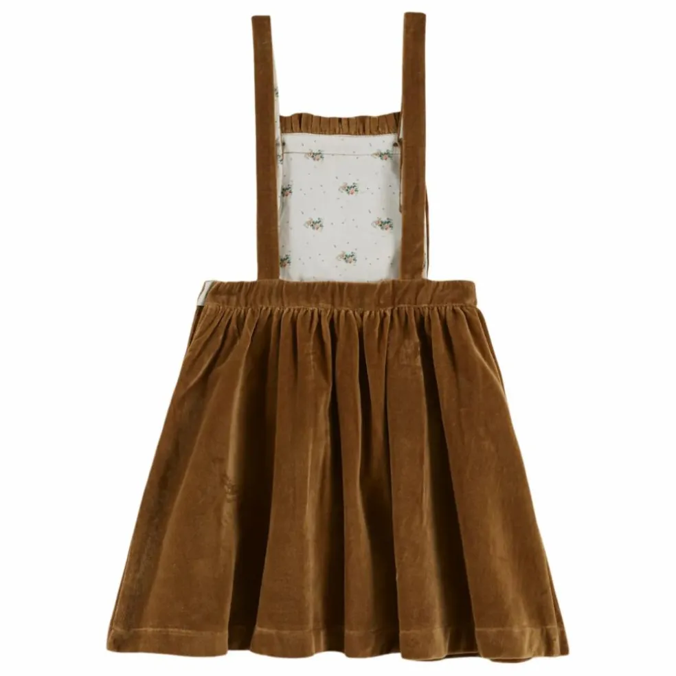 Robe Tablier Velours | Bronze