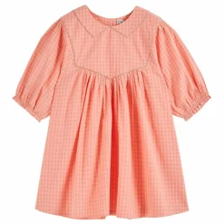 Robe Vichy Pivoine | Rose pêche