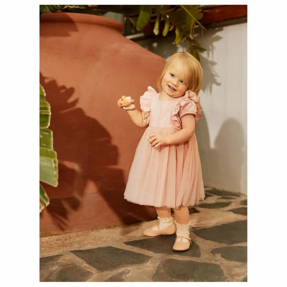 Robe Volants Cheyanne | Rose pâle
