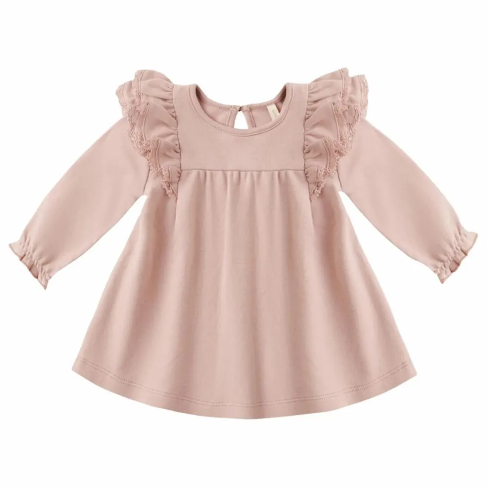 Robe Volants Coton Bio | Rose