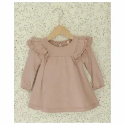 Robe Volants Coton Bio | Rose