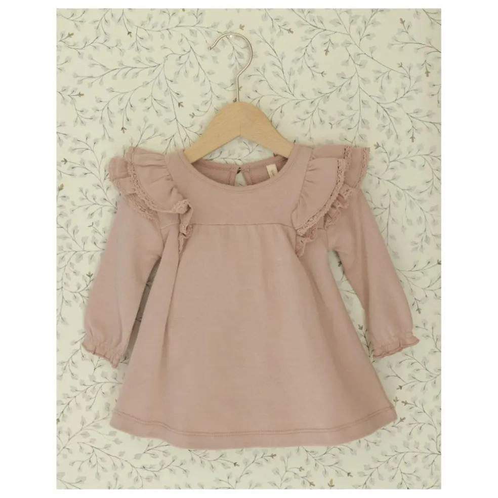 Robe Volants Coton Bio | Rose