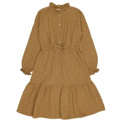 Robe Volants Gaze de Coton Bio | Ocre