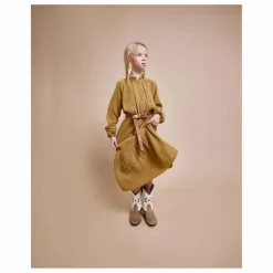 Robe Volants Gaze de Coton Bio | Ocre