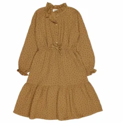 Robe Volants Gaze de Coton Bio | Ocre