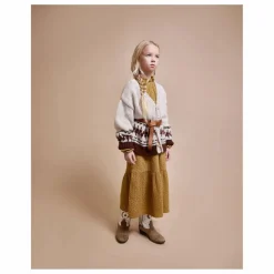 Robe Volants Gaze de Coton Bio | Ocre