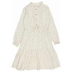 Robe Volants Gaze de Coton Bio | Ivoire