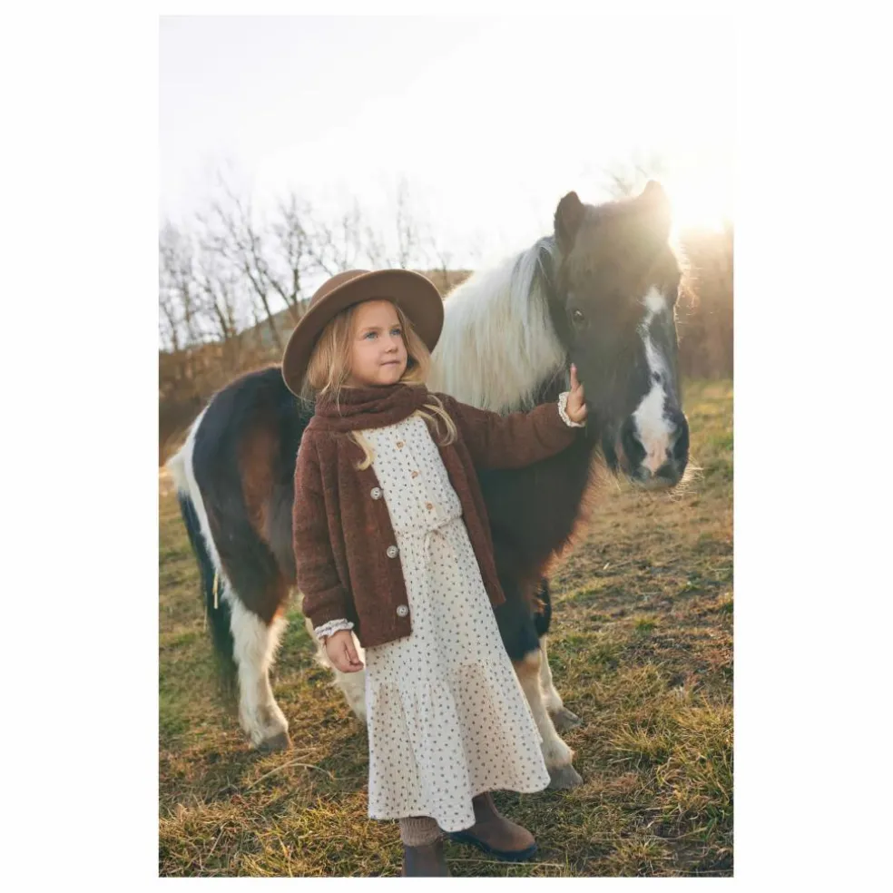 Robe Volants Gaze de Coton Bio | Ivoire
