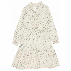 Robe Volants Gaze de Coton Bio | Ivoire